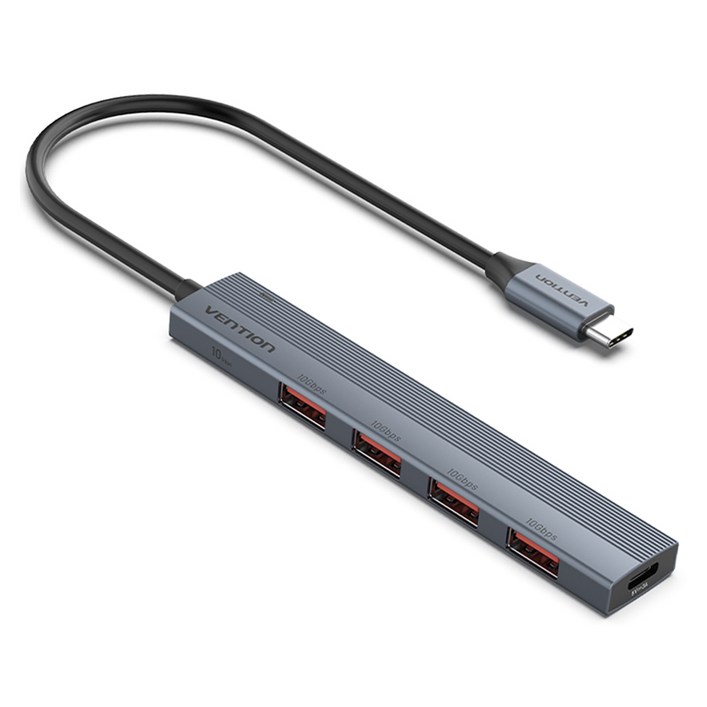 벤션 USB 3.2 Gen2 10Gbps C타입 고속 멀티허브 CKH, 그레이, 1개 벤션 USB 3.2 Gen2 10Gbps C타입 고속 멀티허브 CKH, 그레이, 1개