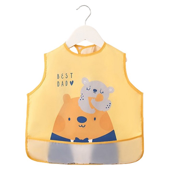 일상속반짝 유아용 조끼형 방수 이유식 턱받이