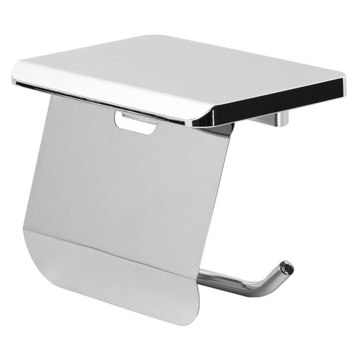 두진 루스트라 욕실 핸드폰 거치대 겸용 휴지걸이 DA600, 실버, 1개