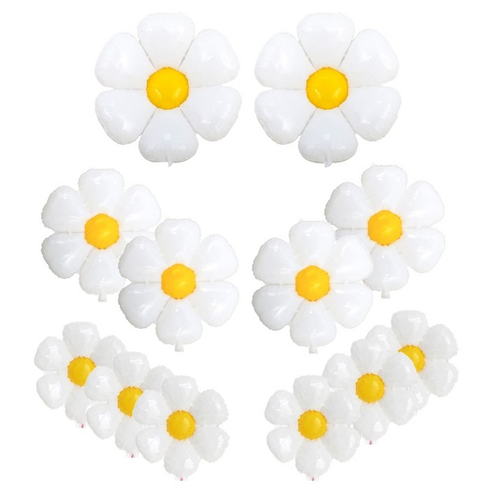 코히모 데이지 꽃 파티 풍선 대형 2p  중형 4p   소형 6p 세트