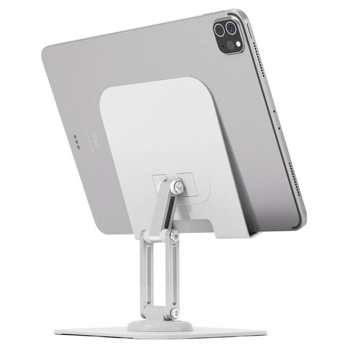 윌코 360도 회전 2단 높이조절 태블릿 거치대 스탠드, 화이트, 1개, WS-1