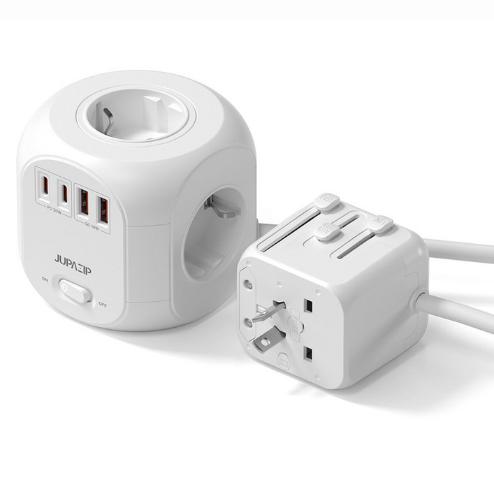 주파집 여행용 멀티탭 어댑터 AD500CP + 하드 케이스