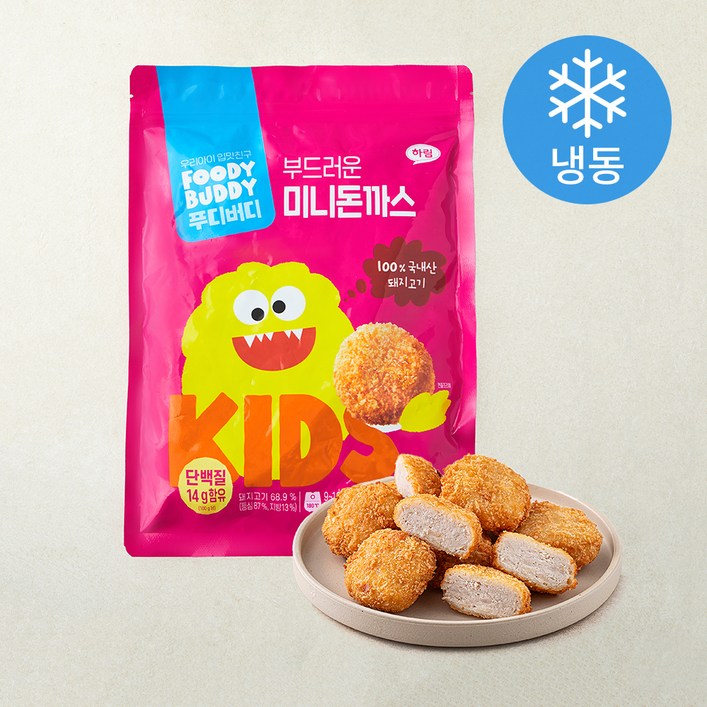 로켓프레시 푸디버디 부드러운 미니돈까스 냉동, 480g, 1개