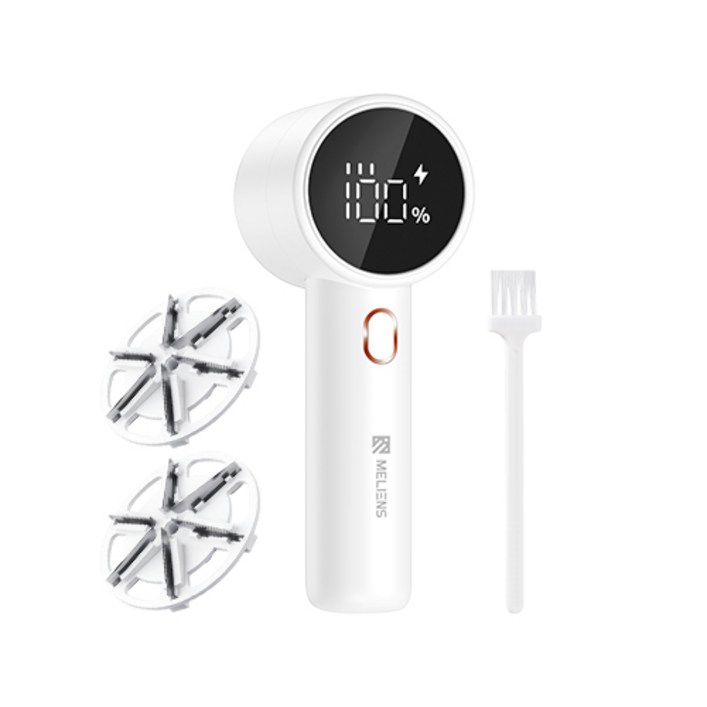 멜리언스 충전식 LED 보풀제거기, MLMJD01, 화이트