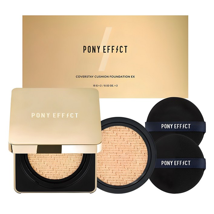 포니이펙트 커버스테이 쿠션 파운데이션 EX 본품 15g  리필 15g, 웜21호내추럴아이보리, 1개