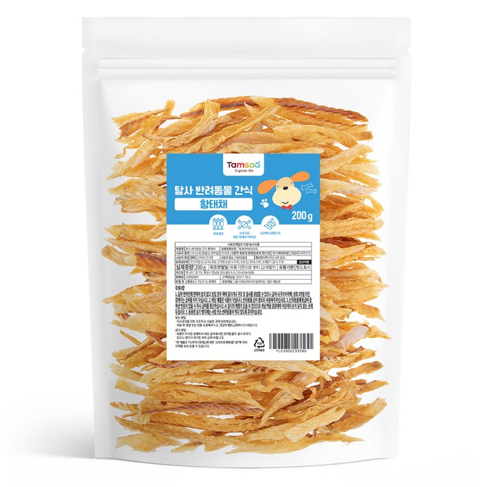 탐사 반려동물 간식 황태채, 200g