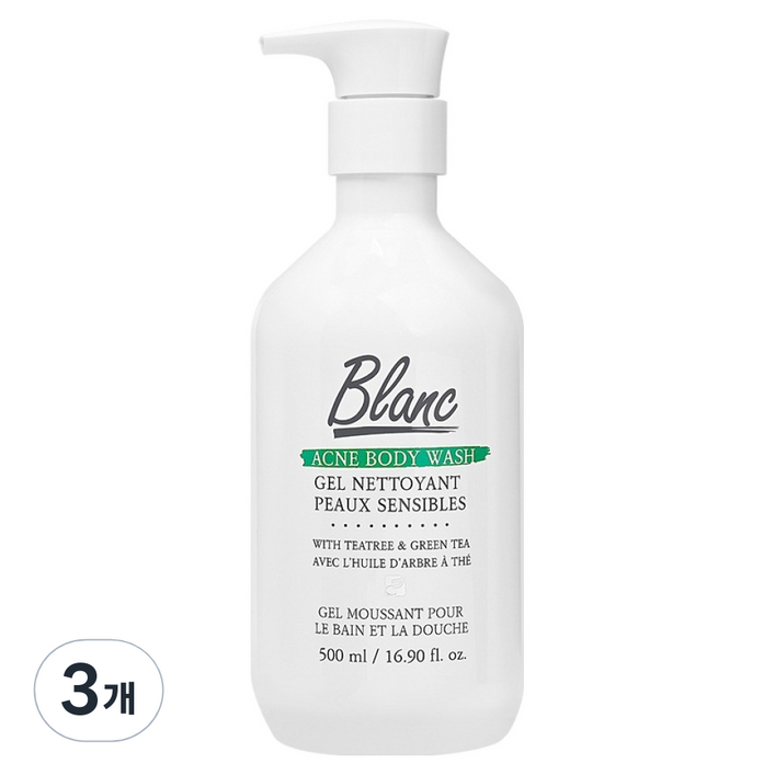 블랑네이처 등드름 기능성 바디워시, 500ml, 3개