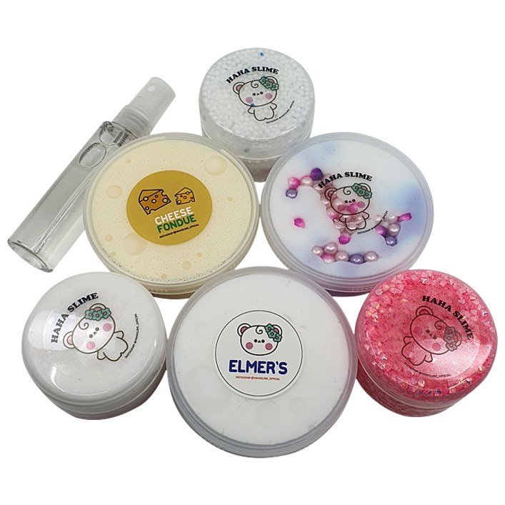 하하슬라임 쇼킹박스 슬라임 150ml x 3종 100ml x 3종 액티베이터 스프레이 50ml 세트