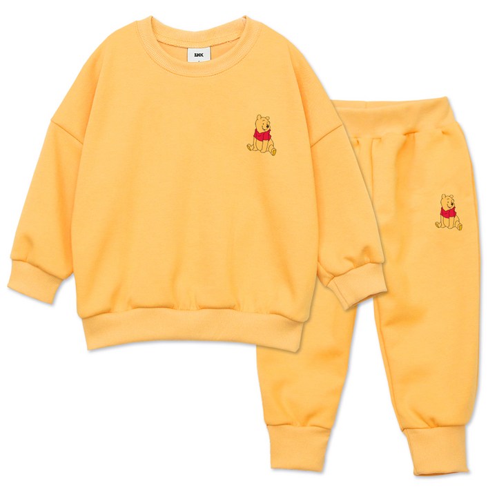리틀래빗 아동용 봄가을 디즈니 꼬미푸우 상하 바지세트