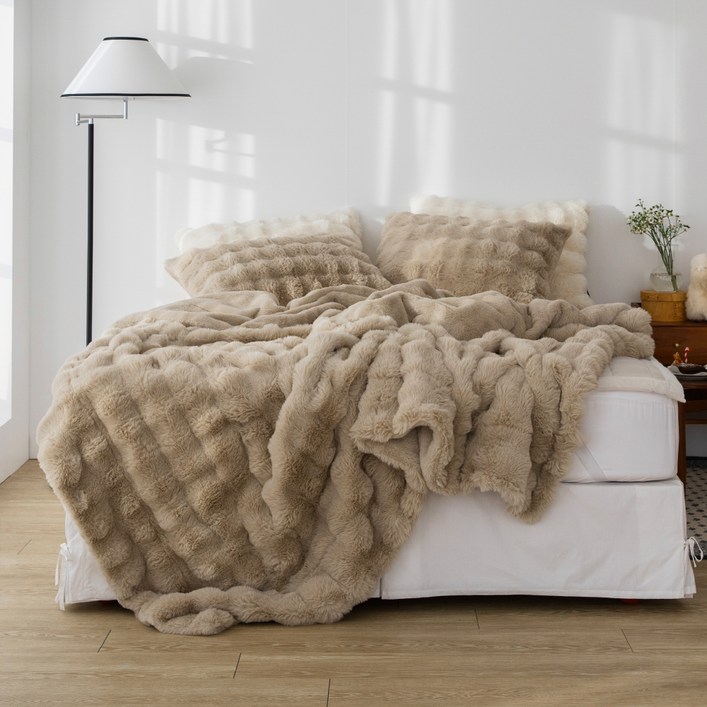 헬로우슬립 구름 밍크퍼 극세사 이불 겸 담요