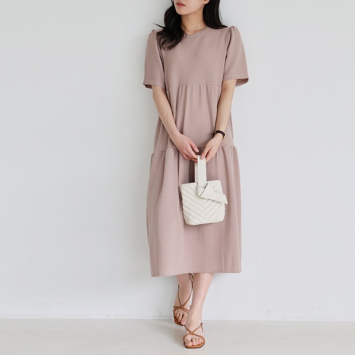 모이르벨라 포미 캉캉 반팔 롱 원피스 T24SS2A0355