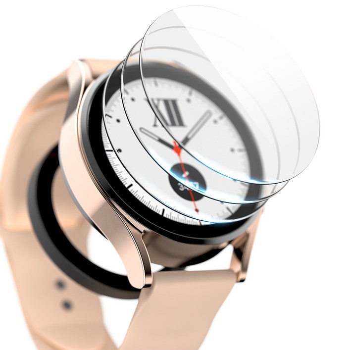 구스페리 갤럭시워치 9H 고강도 풀커버 강화유리 액정보호필름 3개 세트, 단일색상, 3개
