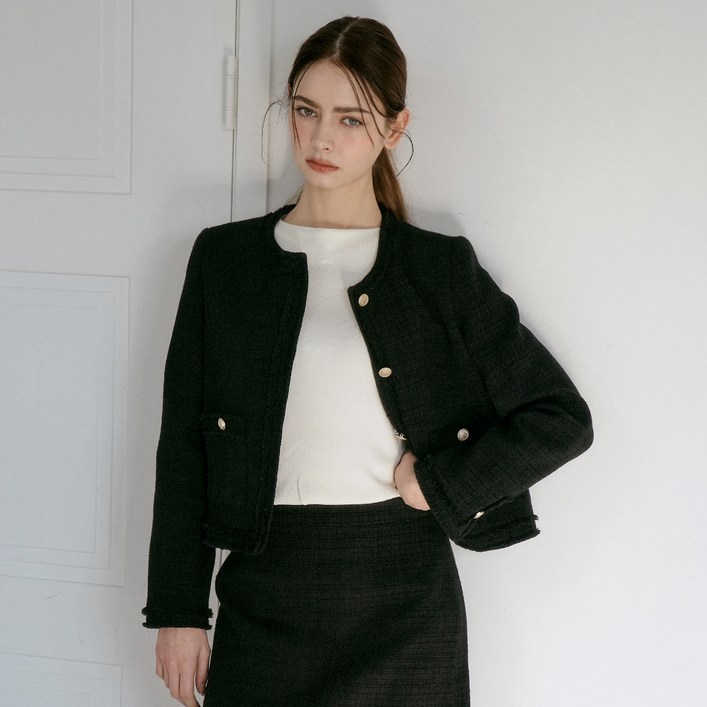 210에디트 여성용 트위드 자켓 ZF1JK510