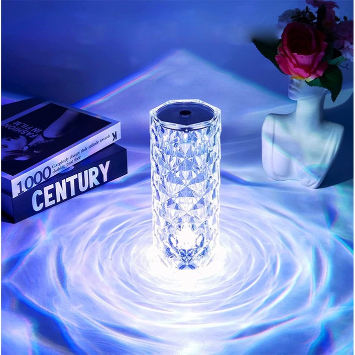 레나에너지 로즈 크리스탈 LED 인테리어 조명 무드등, 단일색상