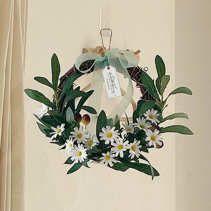 행운가득 꽃말 품은 플라워 리스