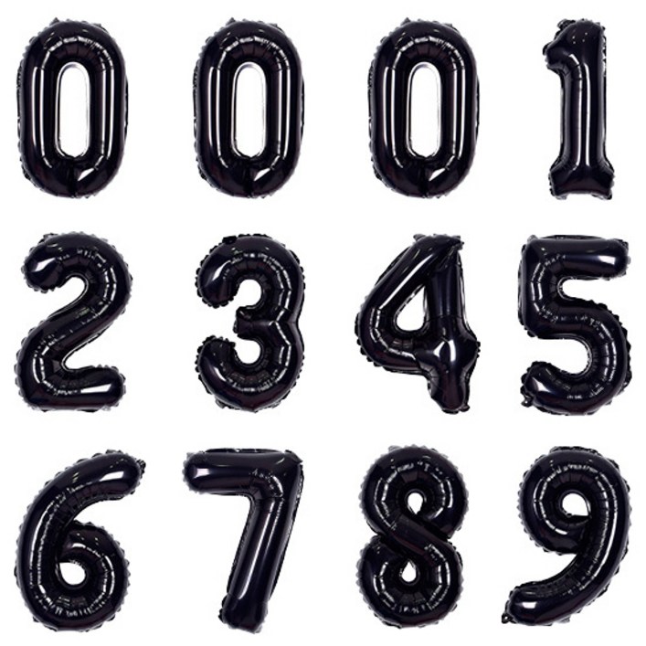 조이파티 숫자 은박 풍선 소 12p 세트