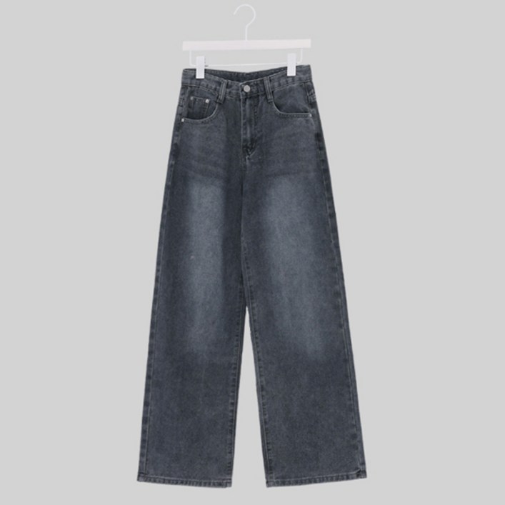 시크폭스 여성용 짧은기장 조이 워싱 와이드 데님팬츠 52DP649