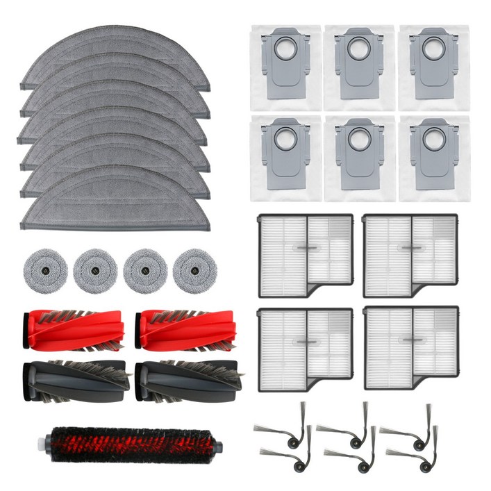 로보락 호환 S9 MaxV Ultra 소모품 물걸레 더스트백 필터 브러쉬 6개월 패키지, 1세트, S9 MaxV Ultra