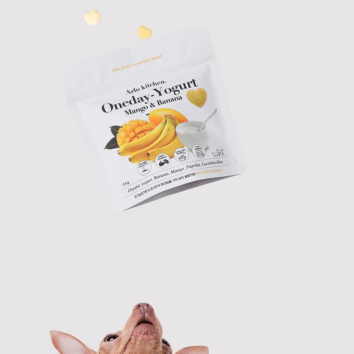 알로키친 강아지 범산목장 유기농 생과일 요거트 망고앤바나나, 1개, 35g, 망고앤바나나