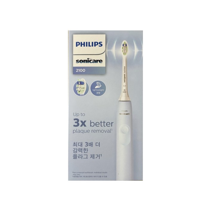 필립스 초음파 전동칫솔 소닉케어 2100 시리즈 HX365122, 1개