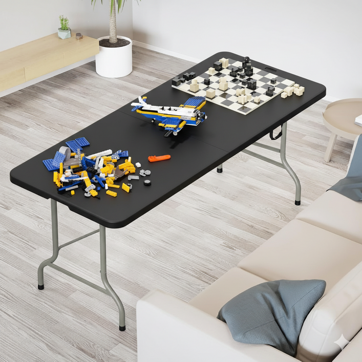 리빙체인지 접이식 야외 테이블 1800, 블랙