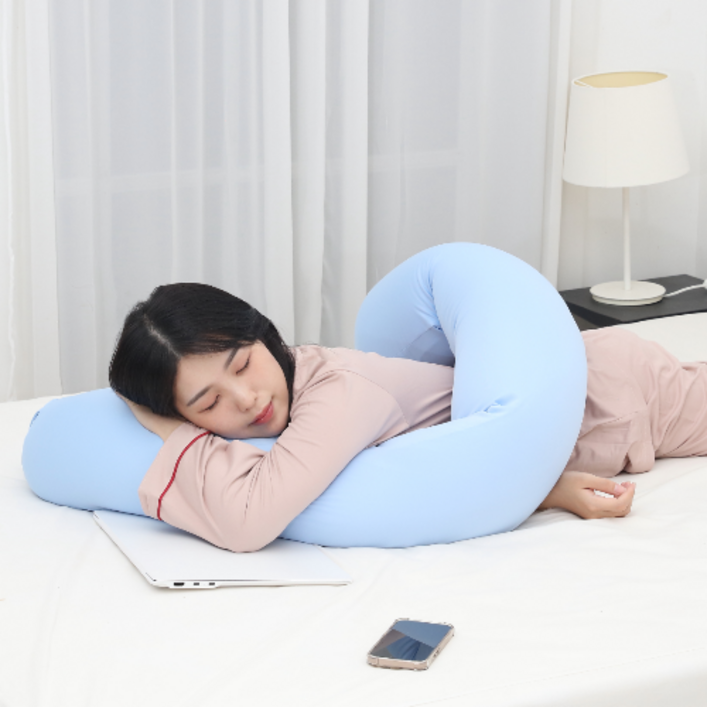 룰루니아 자바라 관절형 안고자는 고급 메모리폼 바디필로우 160cm, 하늘색 룰루니아 자바라 관절형 안고자는 고급 메모리폼 바디필로우 160cm, 하늘색