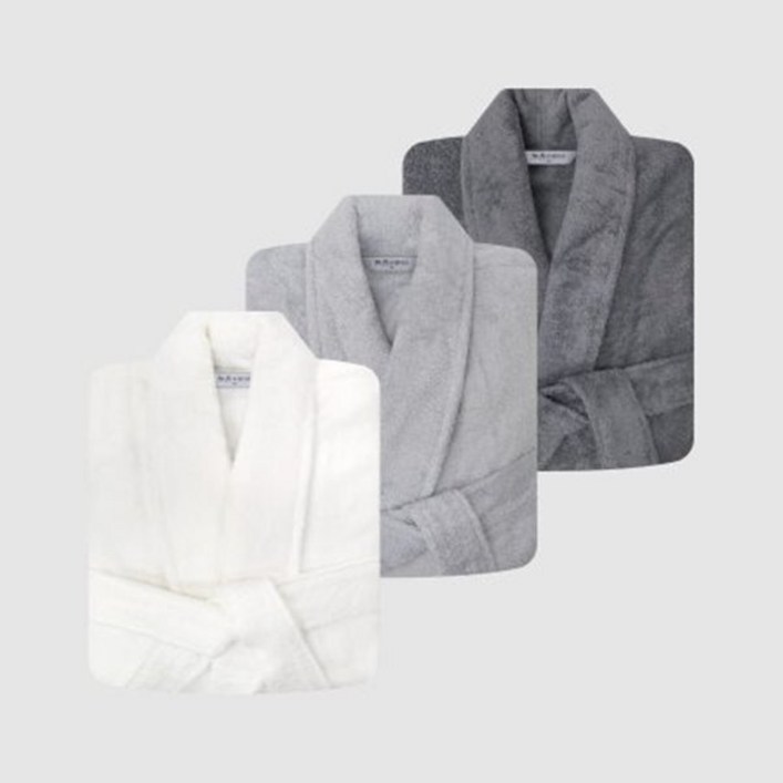 송월타월 격자 가운, 아이보리, 1개