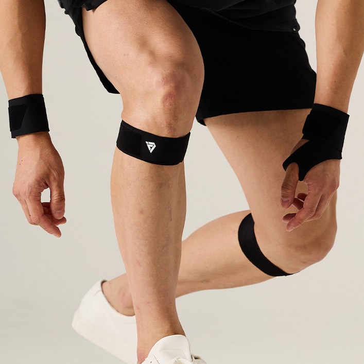 테이핑테크 슬개건 무릎보호대 2개입 러닝 등산 헬스 백패킹 테니스 축구 무릎 지지 압박조절