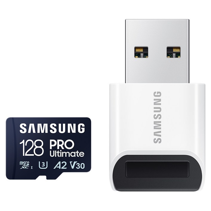 삼성전자 정품 마이크로 SD카드 PRO Ultimate 128GB MBMY128SB  리더기 공식인증 R, 단품