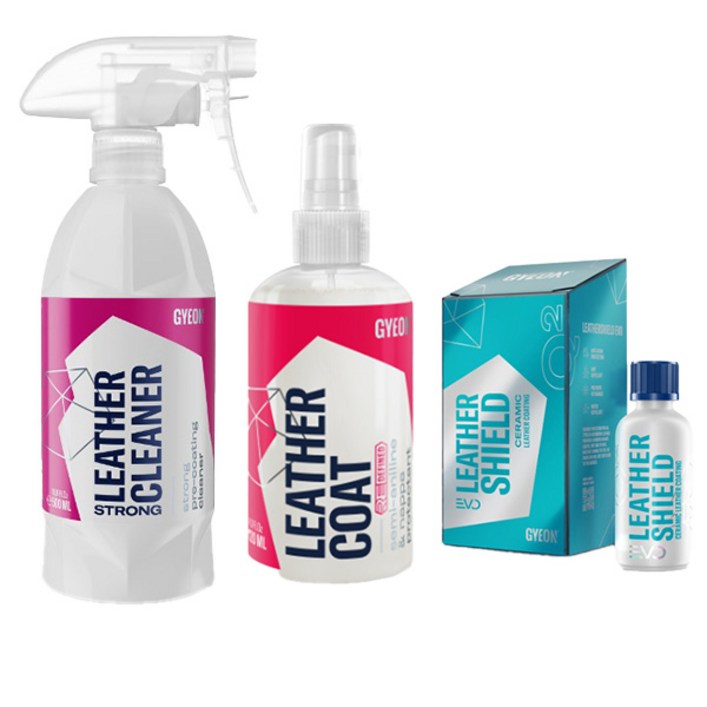 기온쿼츠 Q2M 레더클리너 스트롱 500ml+기온쿼츠 Q2 레더코트 리디파인드 120ml+기온쿼츠 Q2 레더쉴드 EVO 50ml
