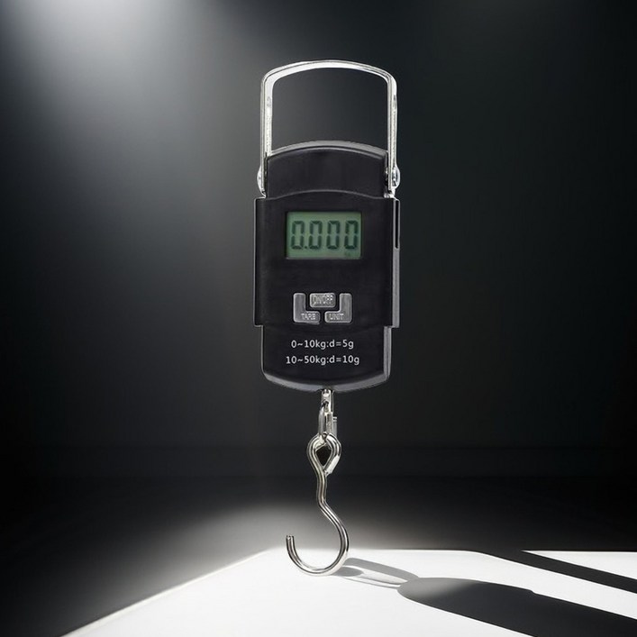 여행용 캐리어 저울 휴대용 손저울, 블랙, AG9064, 50kg