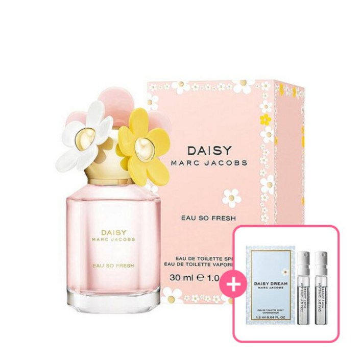 마크제이콥스명품화장품 공식수입원 마크제이콥스 데이지 오 쏘 프레쉬 EDT 30ML 마크제이콥스 데이지드림 EDT 1.2ML 2개 증정 마크제이콥스명품화장품 공식수입원 마크제이콥스 데이지 오 쏘 프레쉬 EDT 30ML 마크제이콥스 데이지드림 EDT 1.2ML 2개 증정