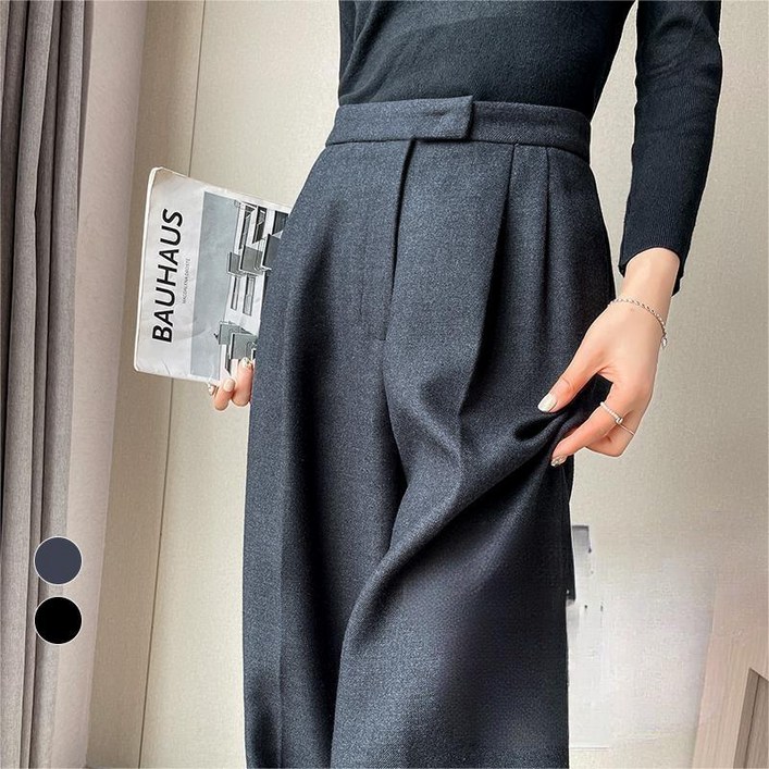 영메이 YM23273 여성 가을 겨울  와이드 모직팬츠 정장바지
