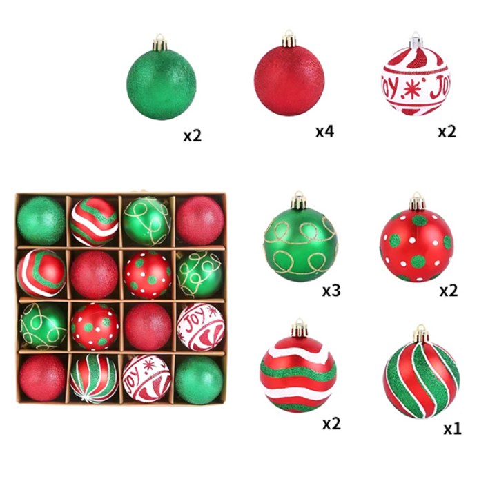 iSefoyo크리스마스 성탄 오너먼트 트리 장식품 데코용품 장식볼 세트 YZSDGQ11, 1세트, E사이즈 전시