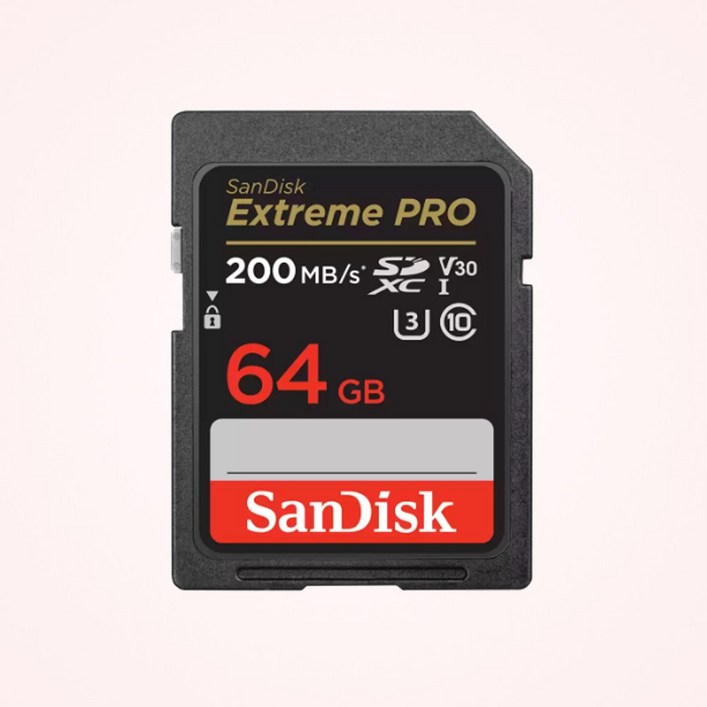 샌디스크 SDXC Extreme Pro CLASS10 UHS-I U3 V30 1133X 64GB 메모리카드