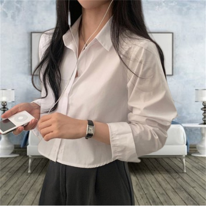 CHARMICALL여성 셔츠 크롭셔츠 긴팔 5Color