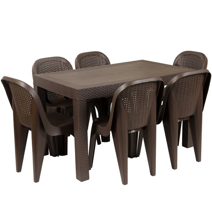 지오리빙 국산 라탄테이블 74120 창신 라탄등받이의자 세트 야외용 테이블의자