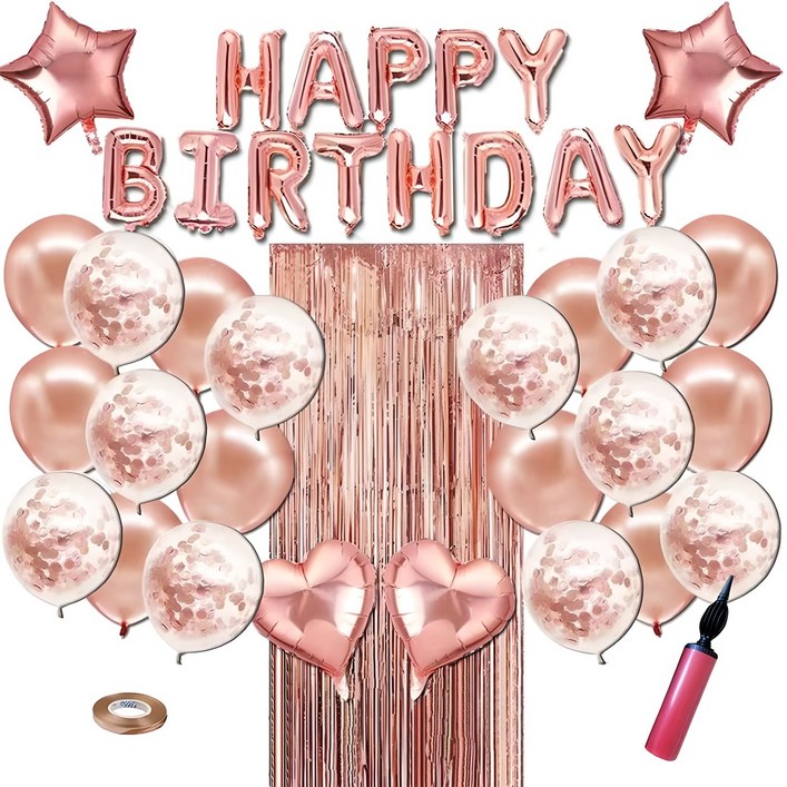 뷰라뷰 생일 파티 풍선 손펌프 풍선테이프 세트 뷰라뷰 생일 파티 풍선 손펌프 풍선테이프 세트
