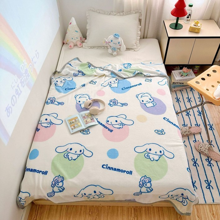 LOVEND 산리오 사계절 담요 낮잠 거실담요 직장인 사무실 담요