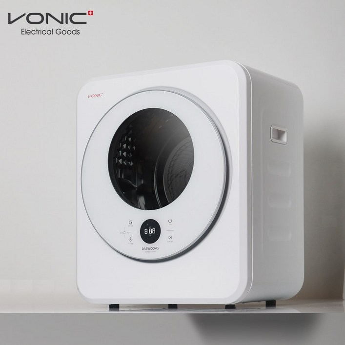 보닉 스퀘어 AI 미니 의류건조기 4KG UVC살균 소형의류건조기 벽걸이 미니건조기 원룸건조기  스텐인리스 드럼 양방향회전 IPX4 생활방수 신발건조기 빨래건조기