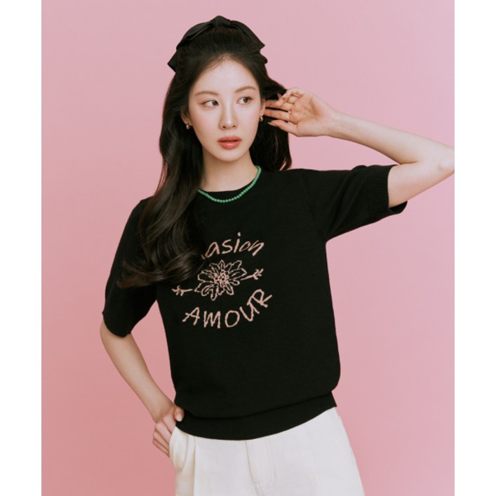 매장정품 더엣지 THEATG 서현 4PACK 25SS 레터링 반팔니트 2051209379 694163