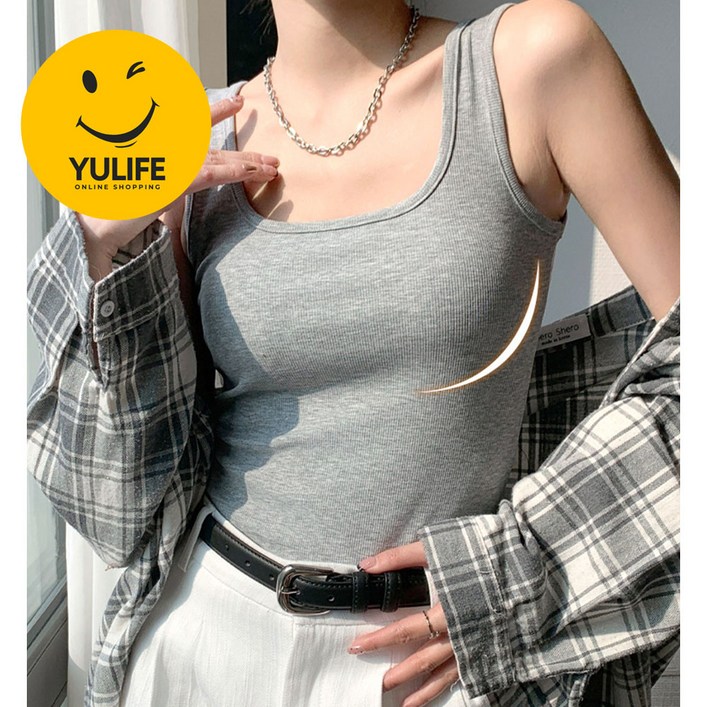 유리즈 스퀘어넥 여성 나시티 스판 민소매