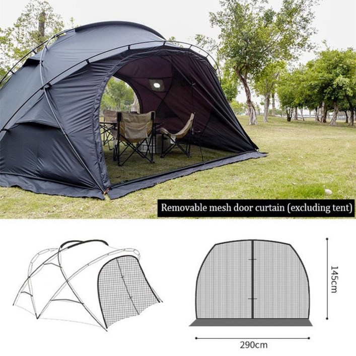 SmiloDon 야외 대형 돔 텐트 채광창이 방수 내화 천 캠핑 하이킹 쉼터 4-6인용