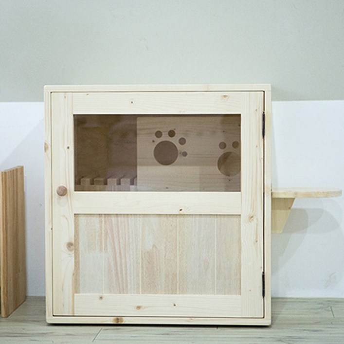 토토 고양이 원목화장실UV코팅