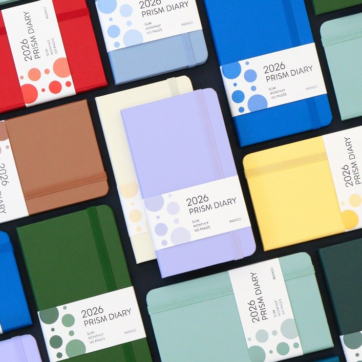 인디고 2026 프리즘 슬림 먼슬리 다이어리 날짜형 수첩형 월간, 1개, 포레스트