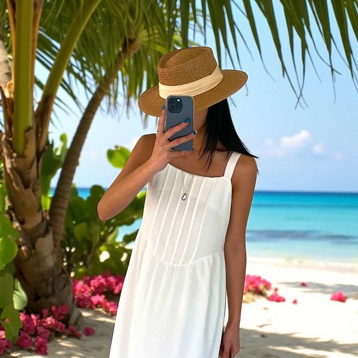 솔제르 여성 여름 휴양지 원피스 나시 비치원피스 휴양지룩 바캉스룩 비치웨어 롱 휴양지 원피스 ( 44-66 )