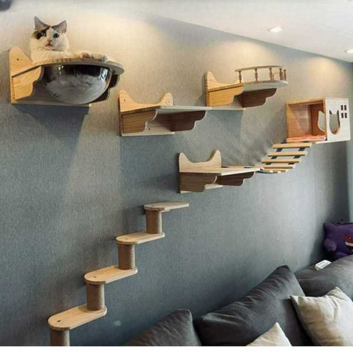 고양이 벽타워 DIY 벽선반 구름다리 캣워커 놀이터