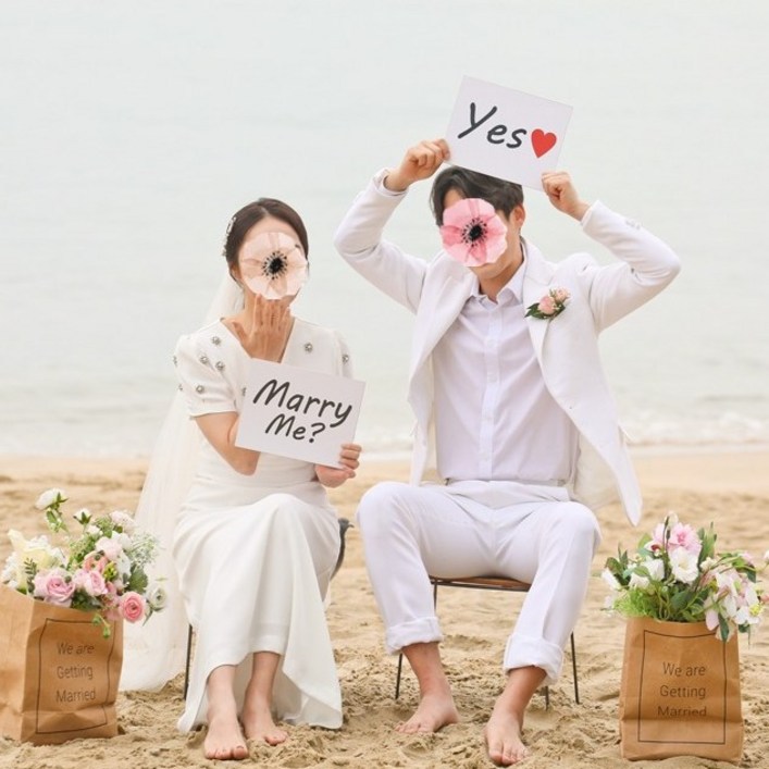 웨딩촬영 메리미 예스 피켓 A타입 웨딩촬영소품 BOO다방 웨딩피켓 시선을 사로잡는 웨딩 소품