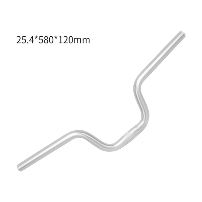 에코하이진 U 핸들바 BMX 높이 증가 자전거, 은색높이120mm, 1개