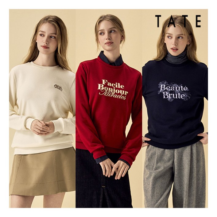 [테이트(TATE)-] TATE (25FW) 여성 아트웍 기모 스웻셔츠 3종